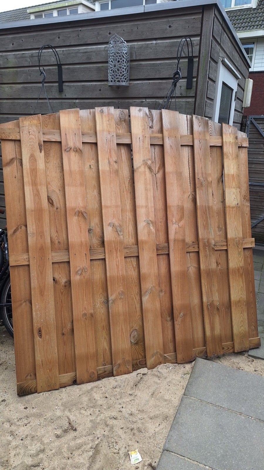 1Houten schuttingdeel - bijna nieuw, Tuin en Terras, Ophalen, Minder dan 3 meter, 1 tot 2 meter