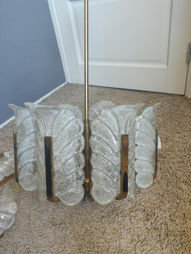 Carl fagerlund hanglamp lamp, Ophalen, Gebruikt, Mid century, Glas