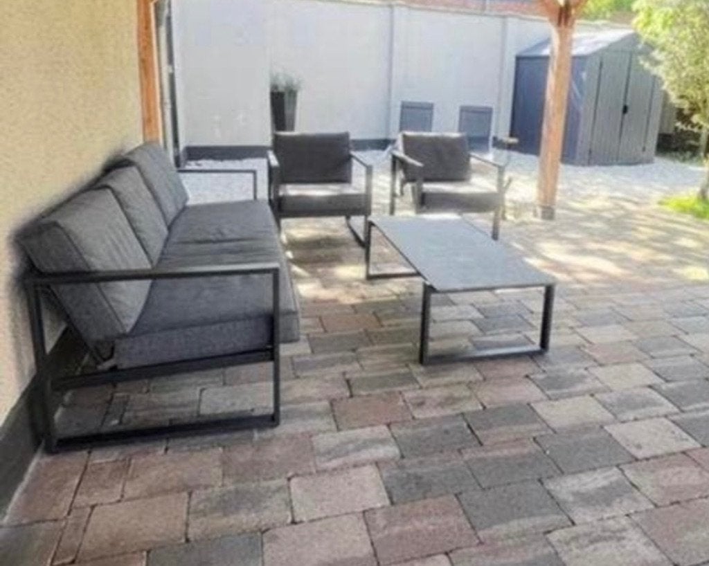 5- persoons loungeset in nette staat, Tuin en Terras, Ophalen, 5 zitplaatsen, Kunststof, Zo goed als nieuw