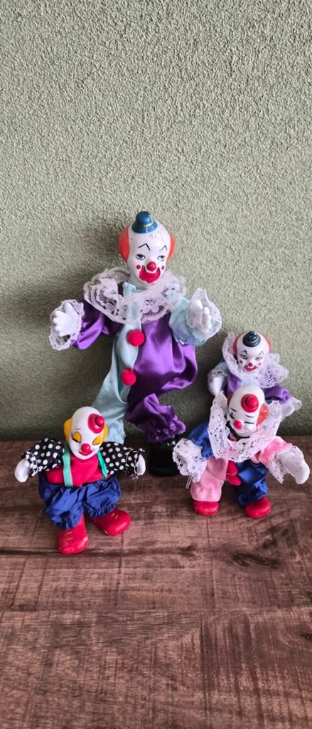 Vintage Clowntjes Serie - Diverse Poppen, Ophalen of Verzenden, Gebruikt, Pop
