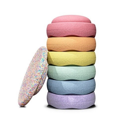 Stapelstein set met rainbow pastel balance board, Ophalen, Jongen of Meisje