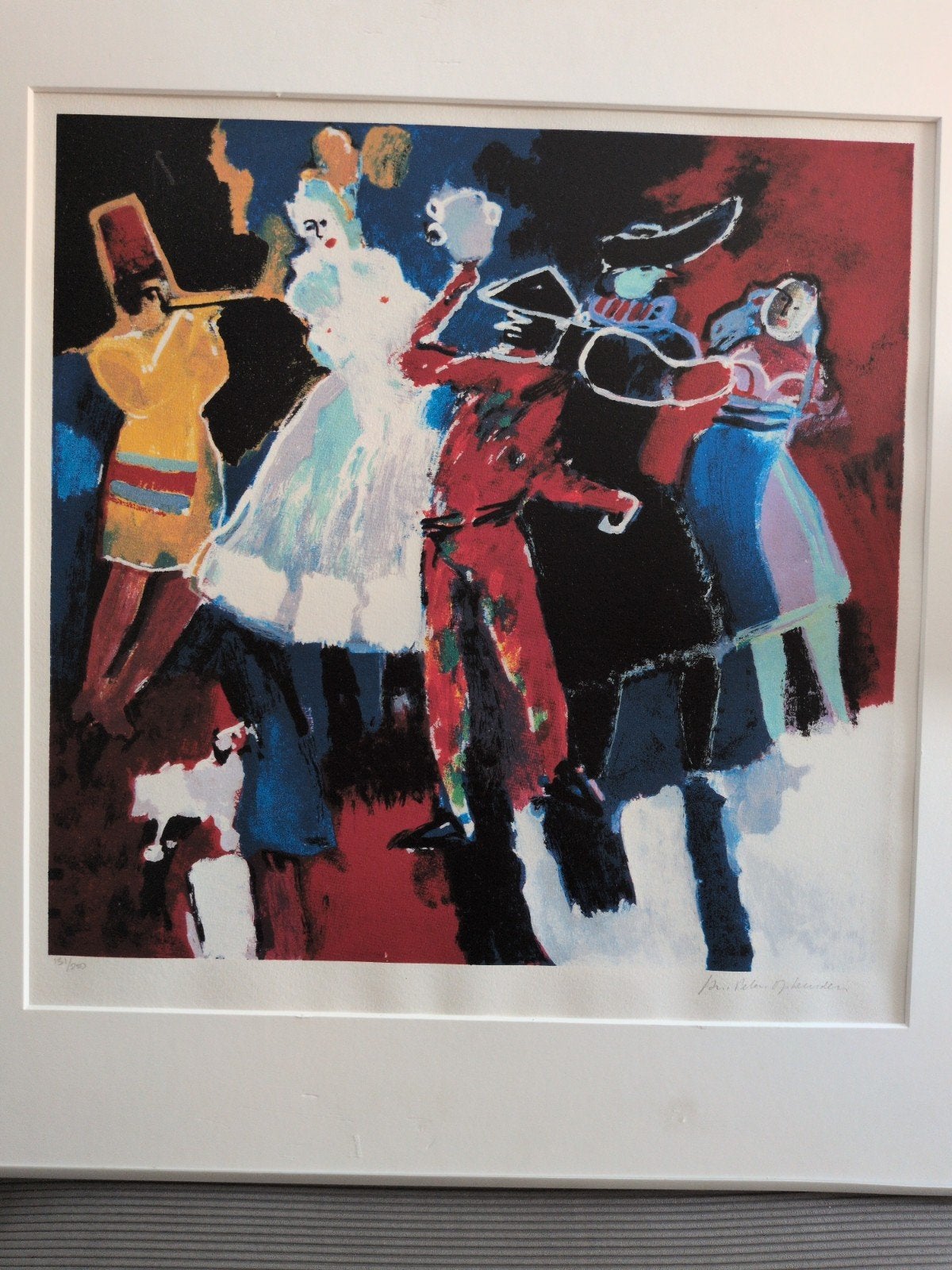 litho getiteld "Carnaval" van Jan Peter van Opheusden, Ophalen of Verzenden