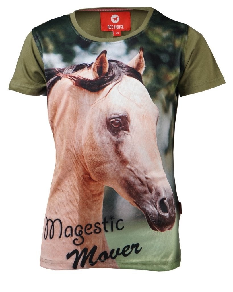 T-shirt Horsy, Dieren en Toebehoren, Paardrijkleding, Kinderen, Maasbracht, Ophalen of Verzenden, Red horse