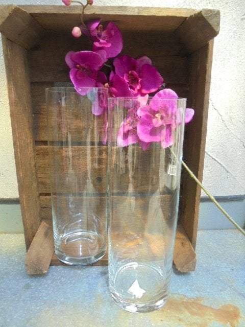 VAAS 2 DLG HELDER GLAS CILINDER 30 X DIA 10 CM NIEUW, -, -, Nieuw, Ophalen of Verzenden