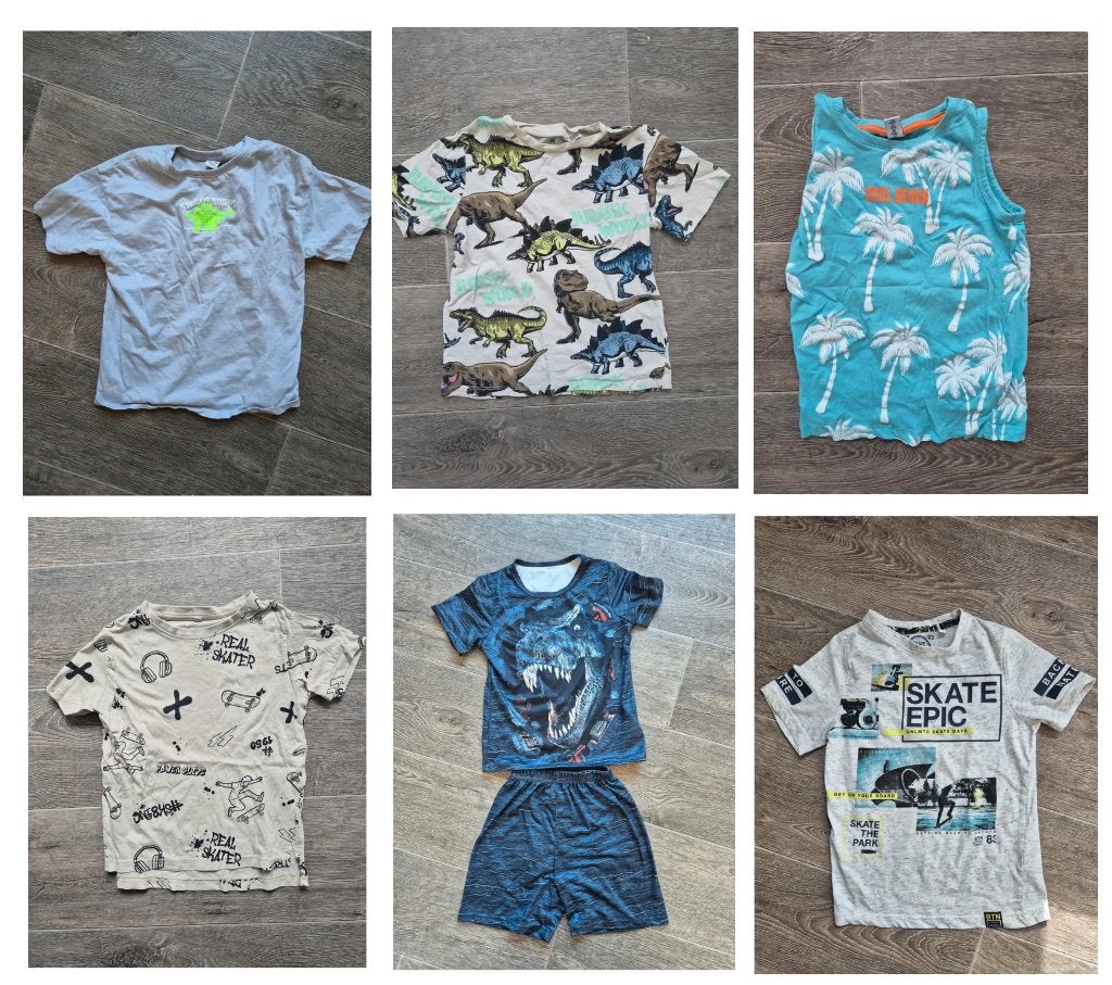 Kledingpakket jongens zomer maat 122, Ophalen of Verzenden, Zo goed als nieuw, Jongen, Trui of Vest