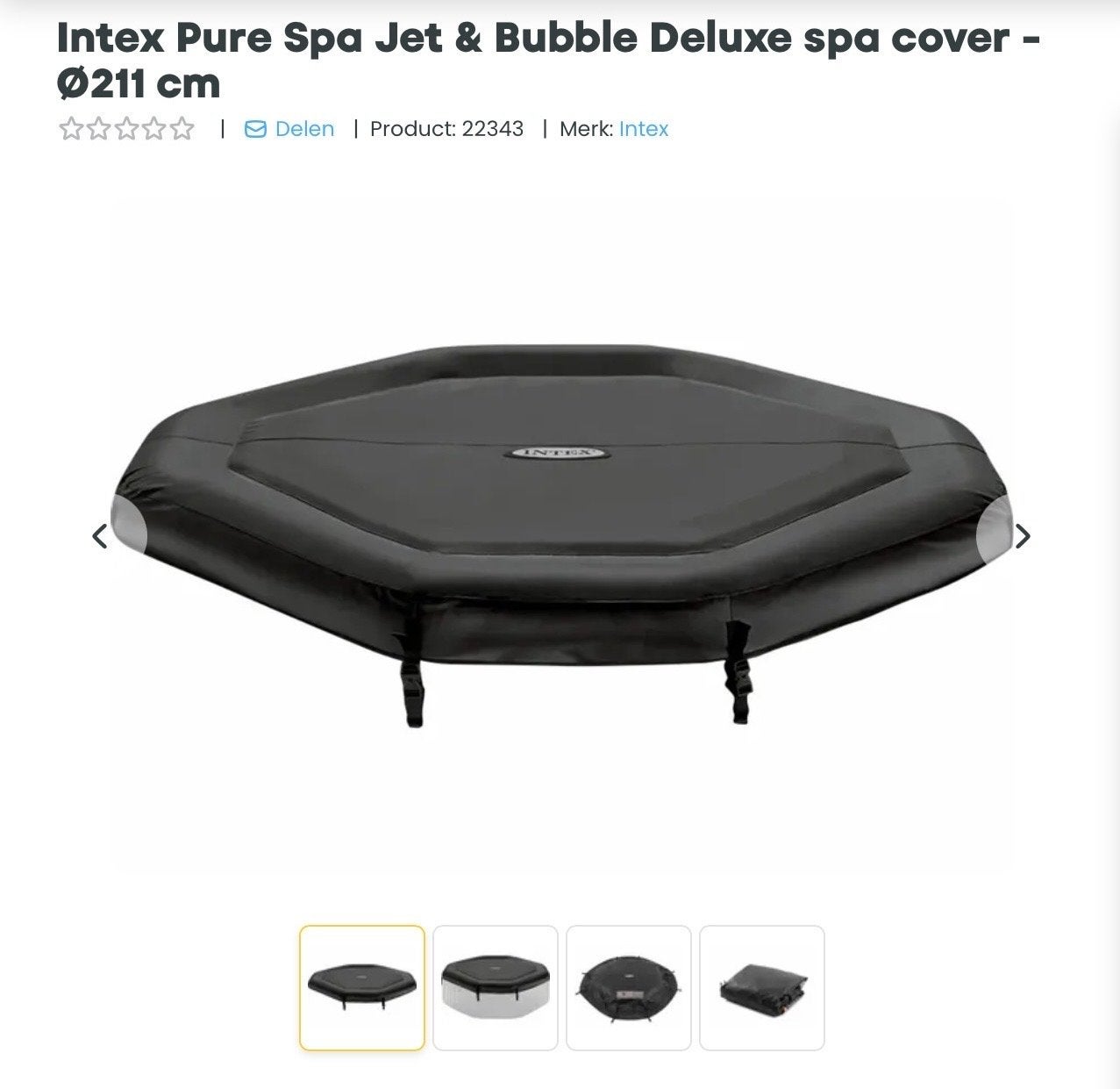 Nieuwe Intex Pure Spa Jet & Bubble Deluxe afdekhoes (211 cm), Verzenden, Nieuw, Afdekzeil