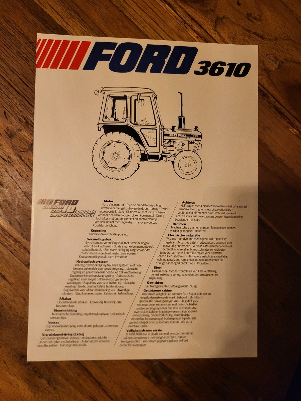 tractor folder Ford 3610, Boeken, Catalogussen en Folders, Ophalen of Verzenden, Zo goed als nieuw