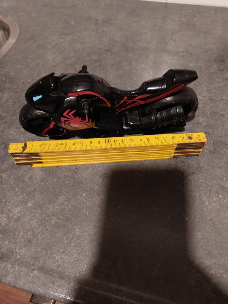 Spiderman Motorfiets Speelgoed - Zwart met Rood, Ophalen of Verzenden, Gebruikt