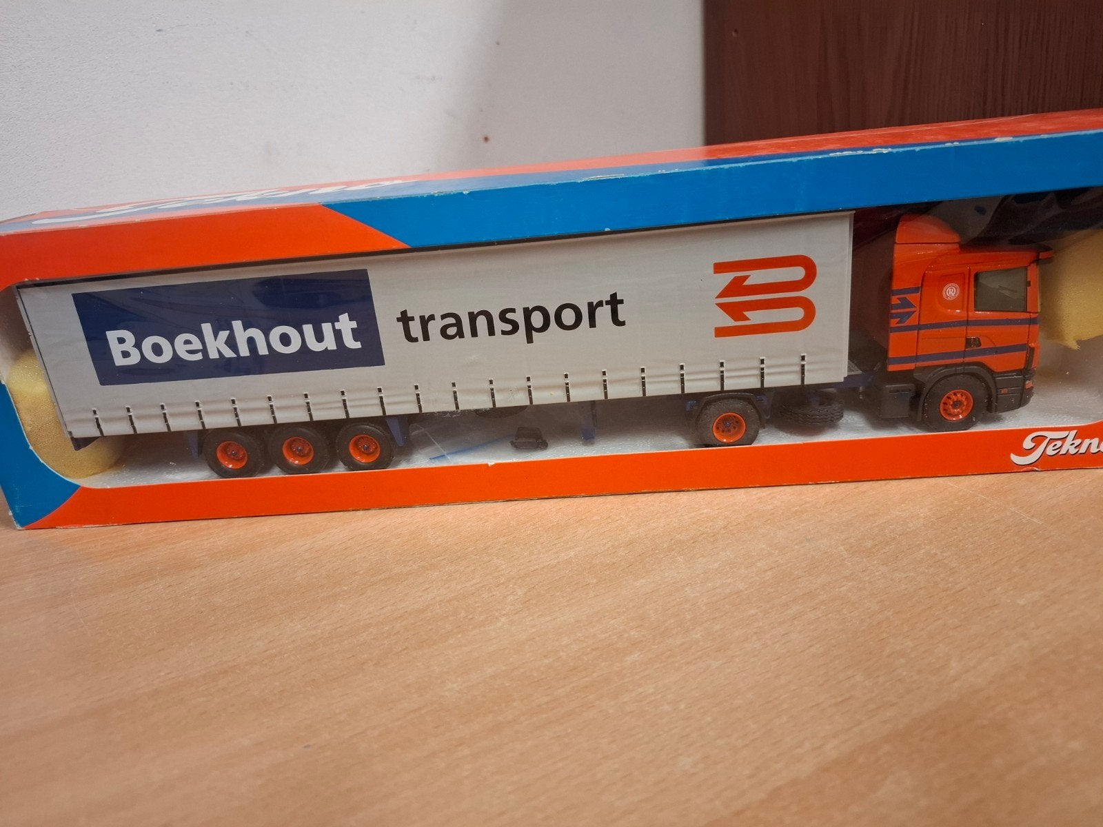 scania 4 serie Boekhout transport Tekno, Hobby en Vrije tijd, Modelauto's | 1:50, Ophalen of Verzenden, Zo goed als nieuw, Bus of Vrachtwagen