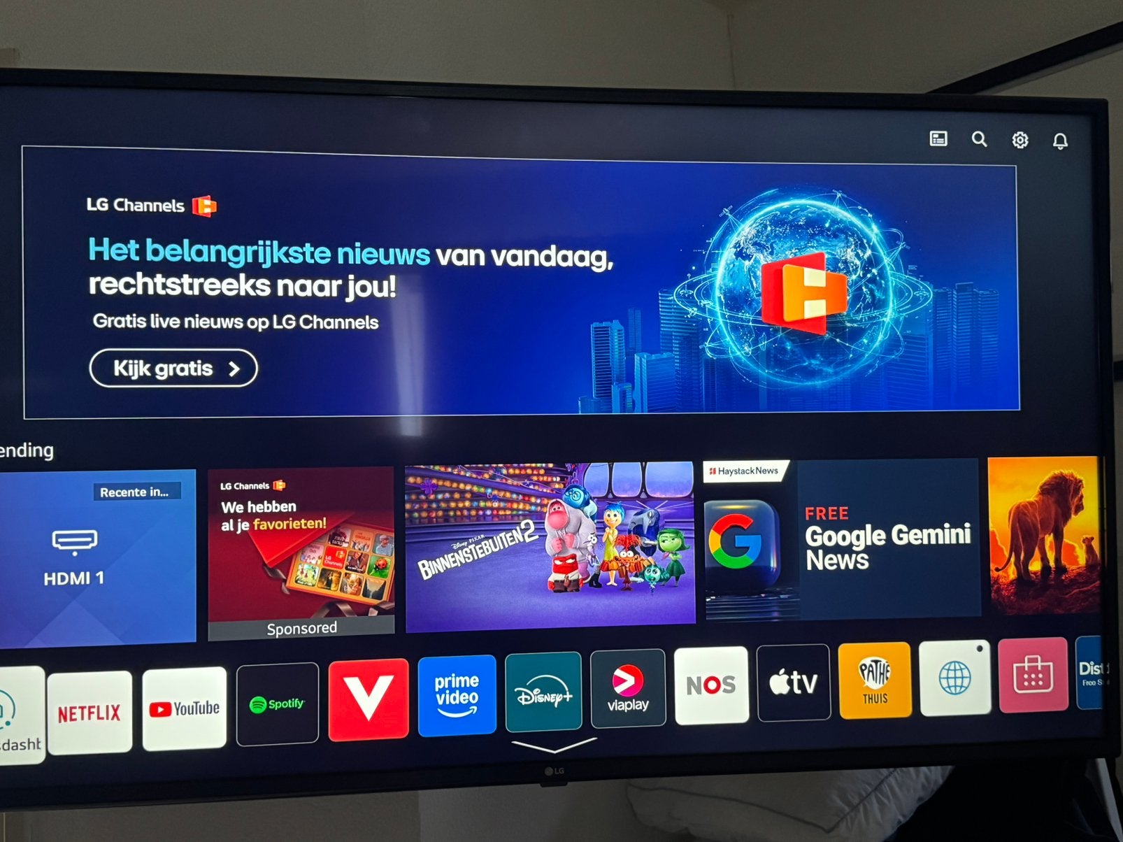 LG 55inch Smart TV, Ophalen, Barok, Zo goed als nieuw, Overige typen