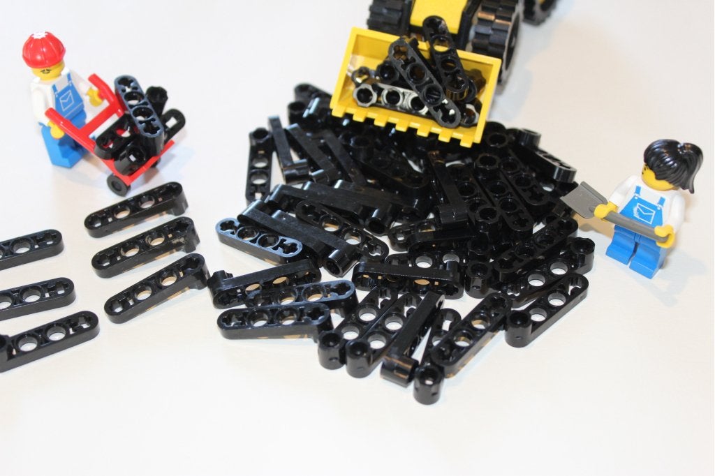LEGO 2825 technic liftarm hefbalk 1x4 dun zwart (20x), 1 Aastvej, Billund, South Denmark 7190, Verzenden, Lego, Losse stenen