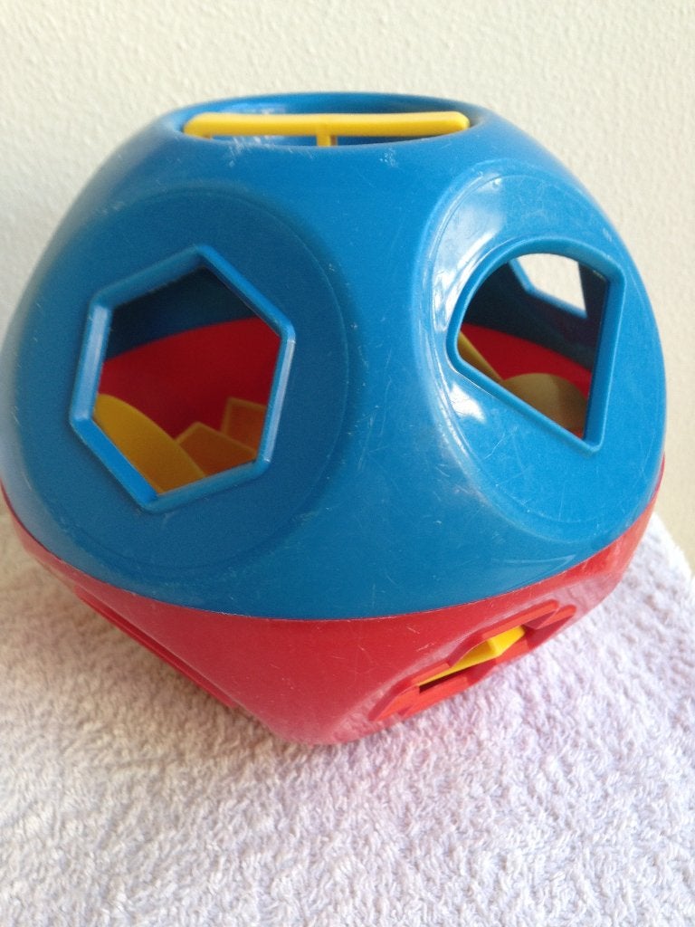 💙Vintage TUPPERWARE HOLLEBOL/vormenbal, compleet!, Ophalen of Verzenden, Gebruikt, Rood, Overige typen