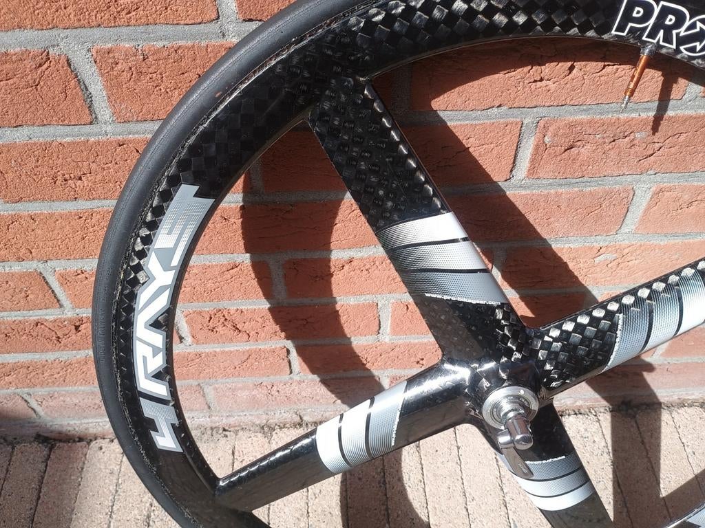Nieuw PRO 4-spaaks tijdritwiel voorwiel, Fietsen en Brommers, Fietsonderdelen, Wiel, Ophalen of Verzenden, Zo goed als nieuw, Carbon