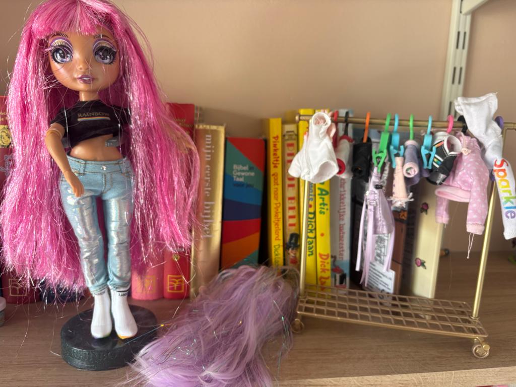 Rainbow High pop met kledingrek en accessoires, Ophalen, Gebruikt, Overige typen