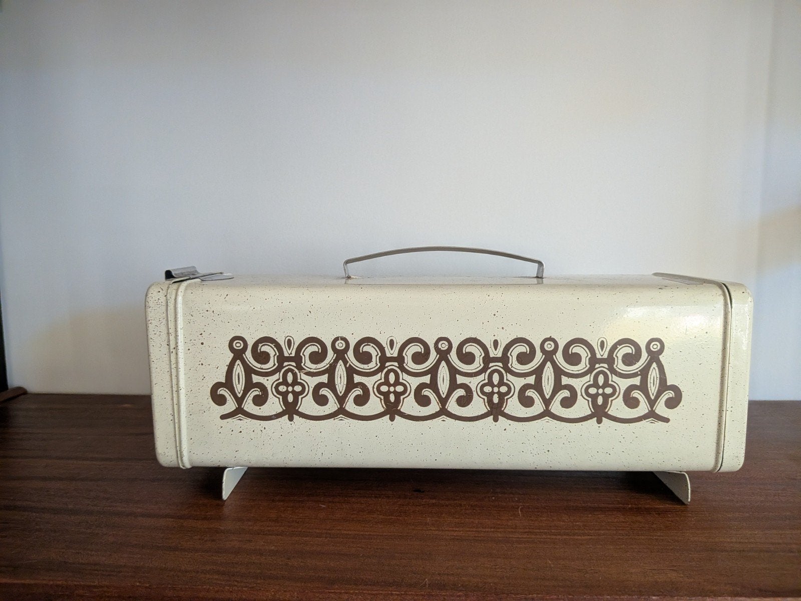 Vintage Brabantia ontbijkoektrommel met decoratief patroon, Ophalen