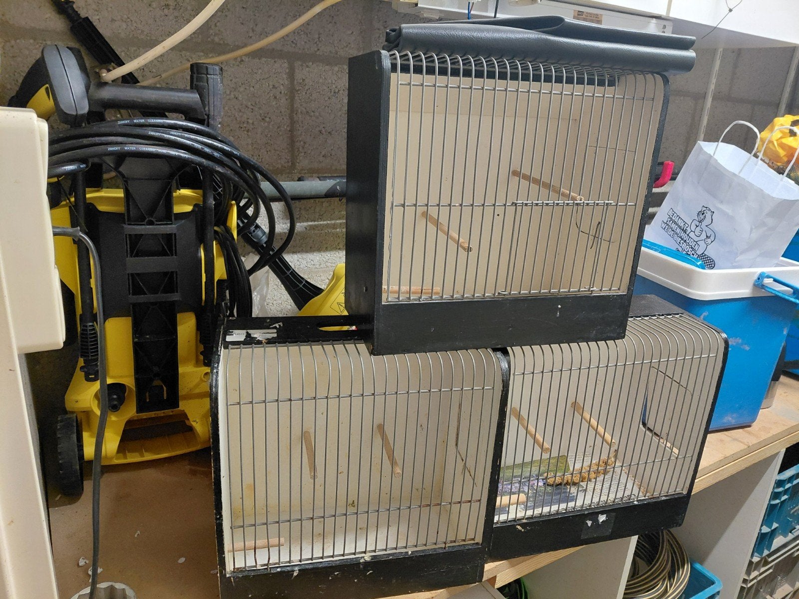 TT kooi, Ophalen, Hout, Vogelkooi