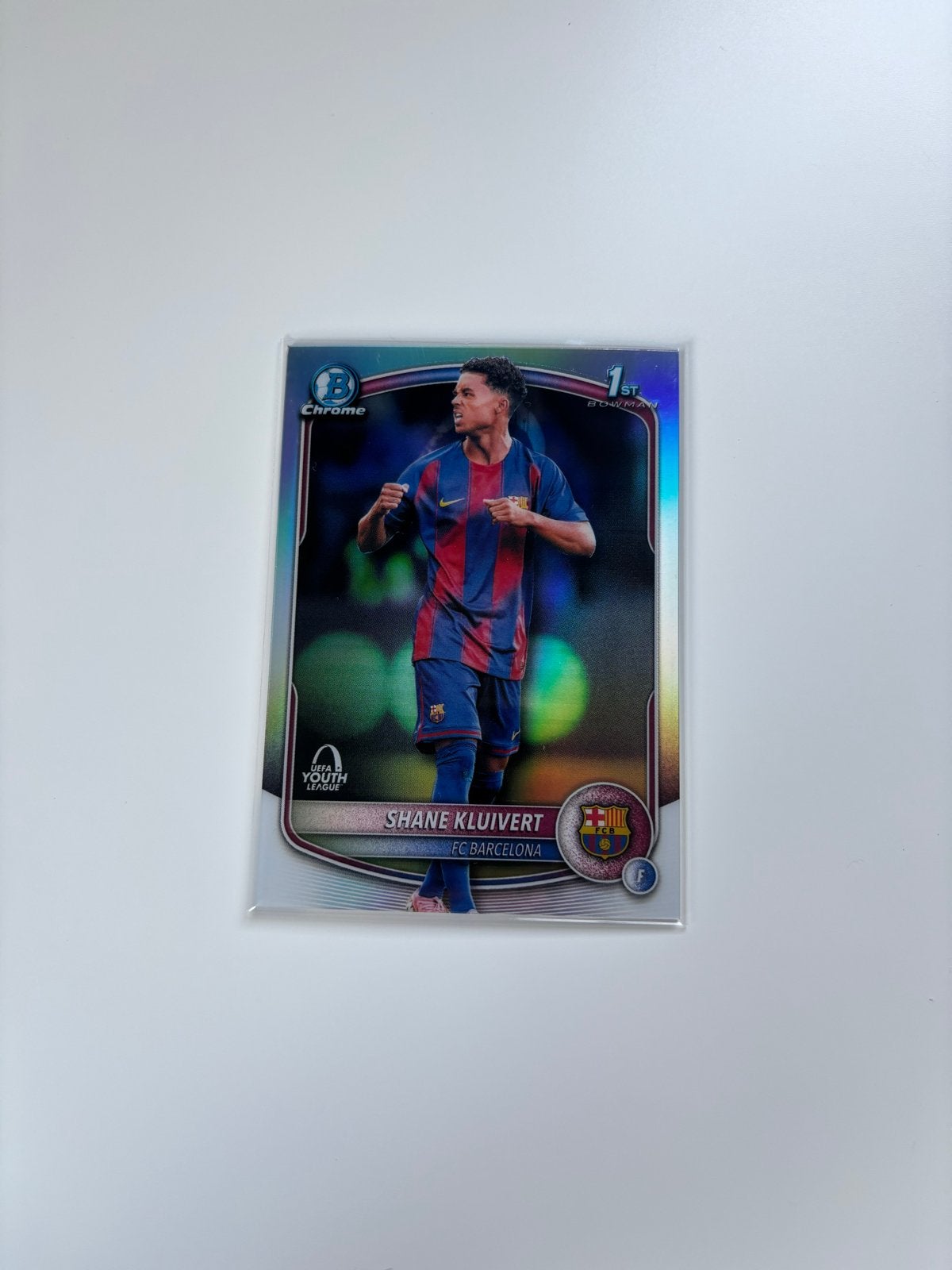Topps Chrome Shane Kluivert 1st Bowman Voetbalkaart, Ophalen of Verzenden, Zo goed als nieuw, Buitenlandse clubs, Spelerskaart