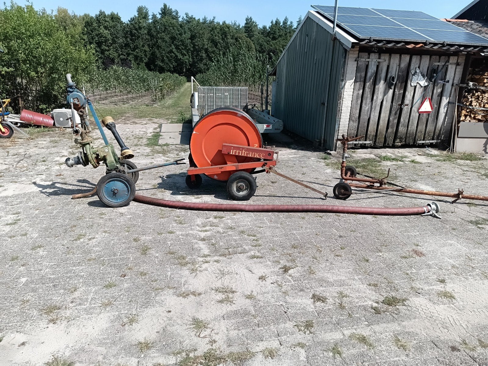 Irrifrance Micro 44 120mtr beregeningshaspel met pomp, Ophalen, Gebruikt