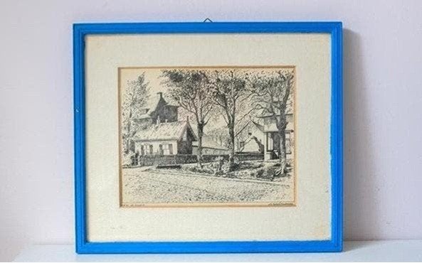 Ets JC Goudswaard, Antiek en Kunst, Ophalen of Verzenden, Architectuur, Ets