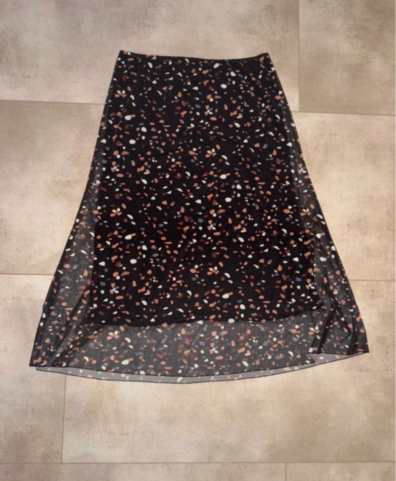 Enjoy Dames Rok Zwart met Print Maat XXL, Kleding | Dames, Rokken, Zwart, Maat 46/48 (XL) of groter, Ophalen of Verzenden, Zo goed als nieuw