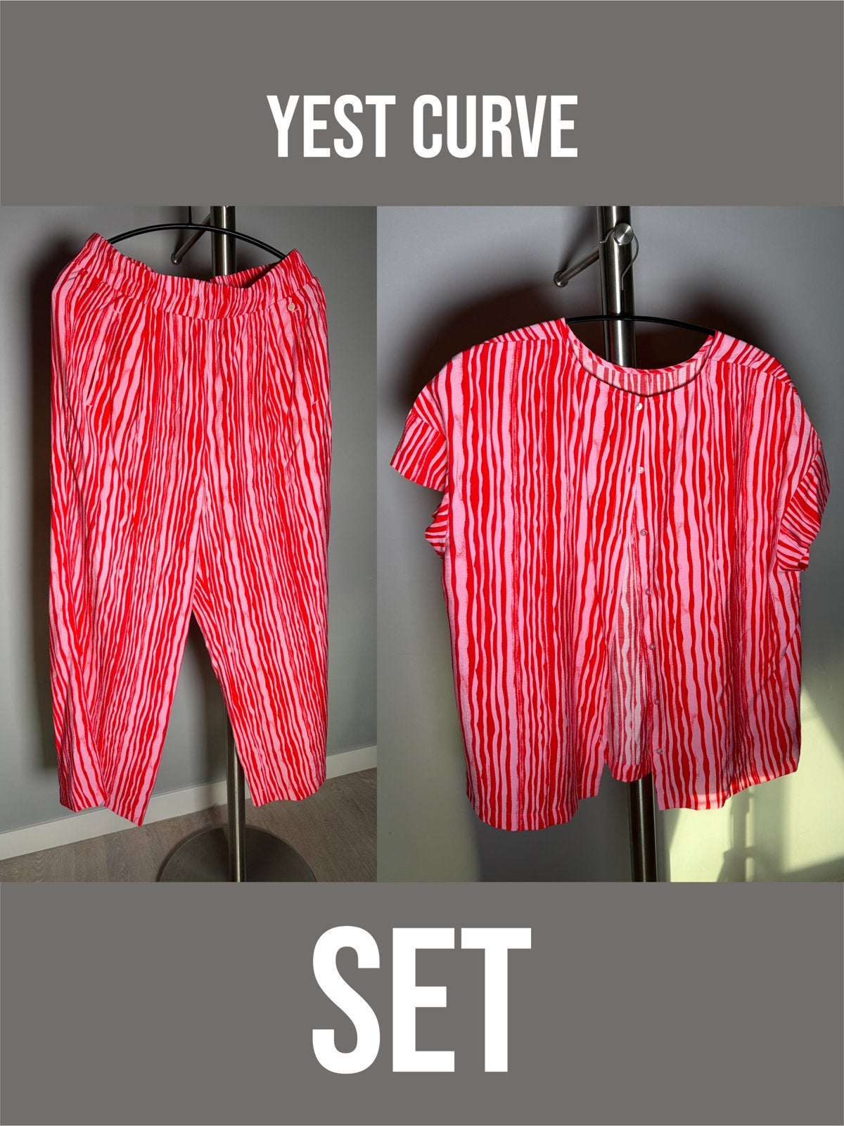 Yest Curve Hot Red Multi (broek en blouse) NIEUW, Ophalen of Verzenden, Nieuw, Blouse of Tuniek