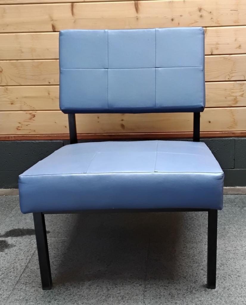 Leren stoel, Huis en Inrichting, Fauteuils, Ophalen, Gebruikt, 75 tot 100 cm, 50 tot 75 cm