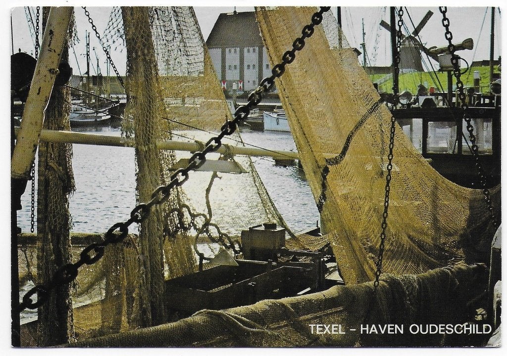 Texel Haven Oudeschild gelopen Ansichtkaart (B2421 ), Verzamelen, Ansichtkaarten | Nederland, Ophalen of Verzenden, 1980 tot heden