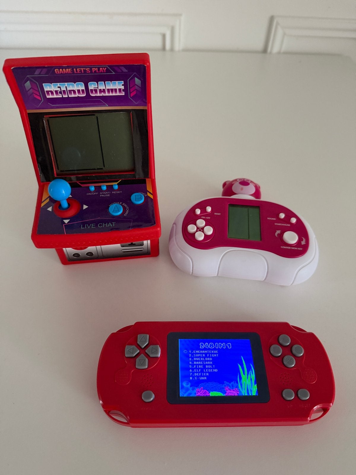 Bundel van 3 retro handhelds / mini spelcomputers, Ophalen, Overige merken, Zo goed als nieuw