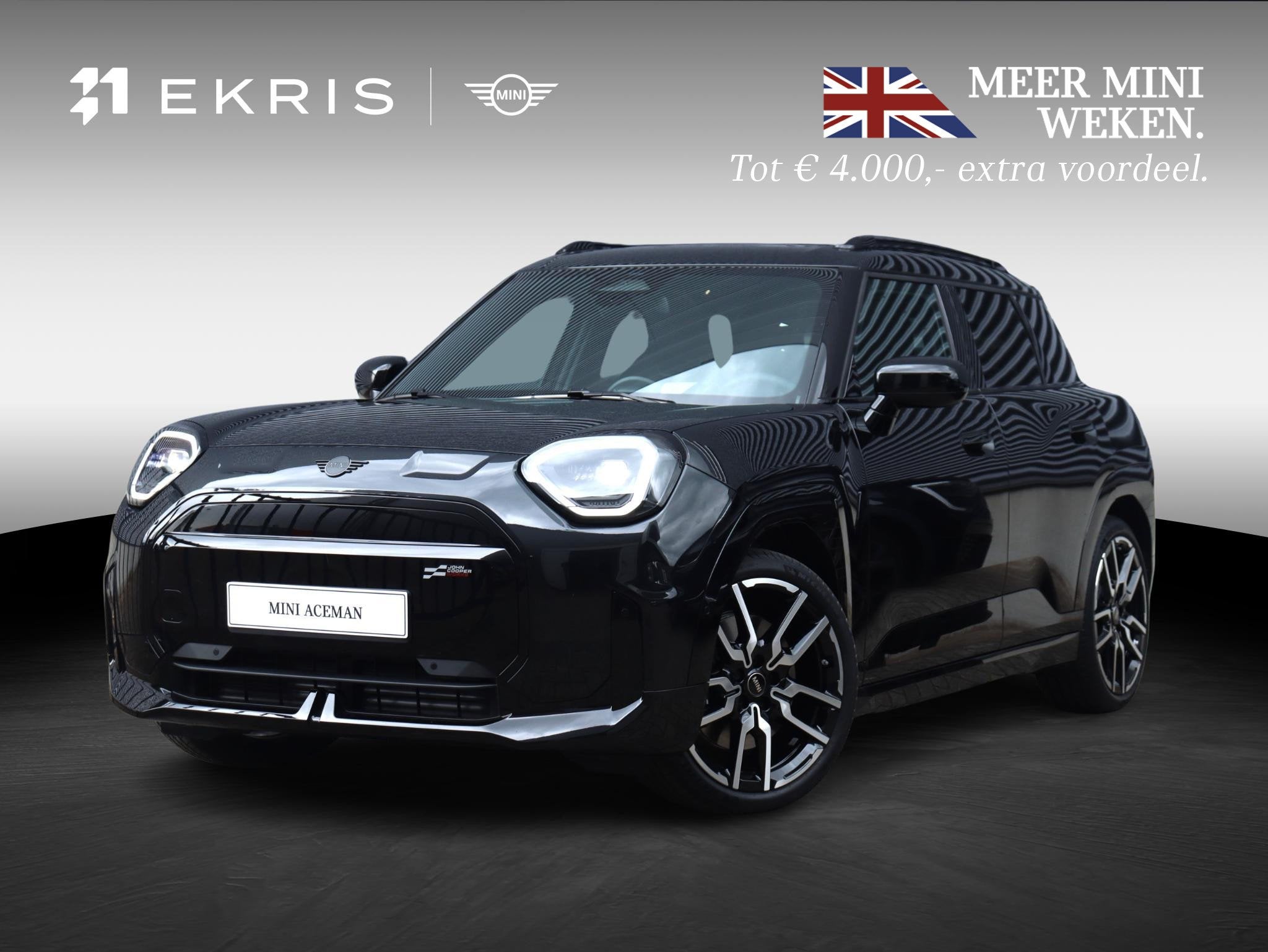 MINI Aceman E John Cooper Works Uitvoering | M Pakket | Pano, Auto's, Stof, Zwart, Zwart, Aceman