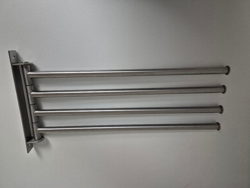badkamer accessoires, Handdoekenrek, Zo goed als nieuw, Zilver, Ophalen