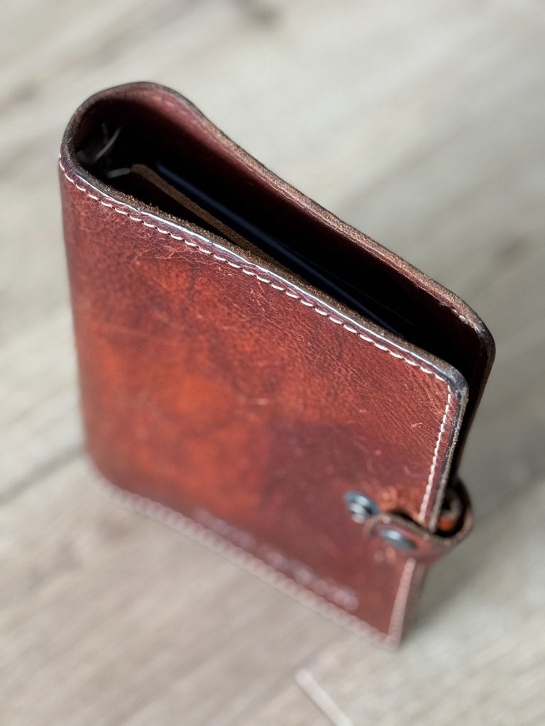 Vintage Buffellederen agenda 6-rings, Diversen, Ophalen of Verzenden, Zo goed als nieuw