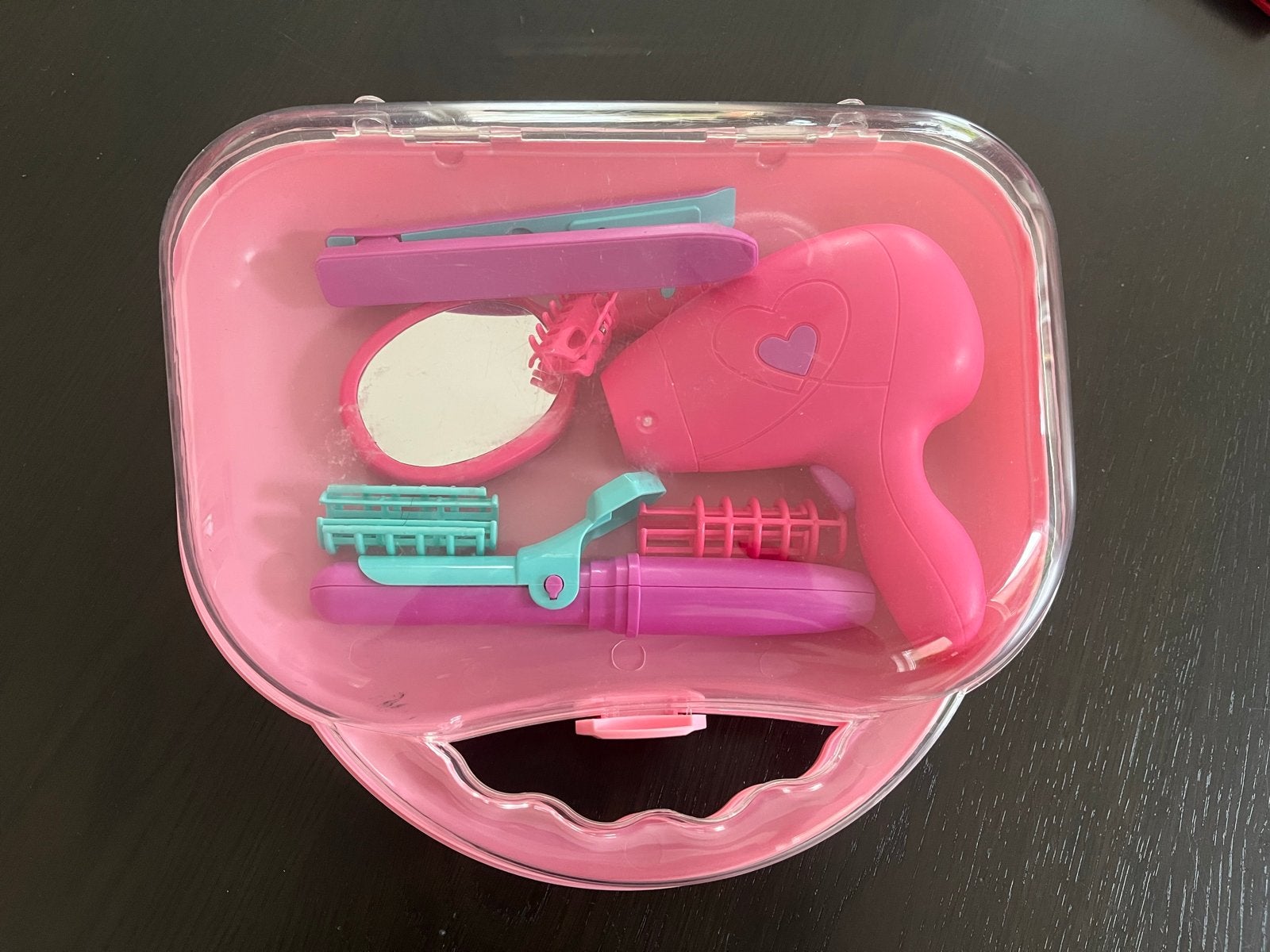 Roze kappersset voor kinderen in handige koffer, Ophalen of Verzenden, Gebruikt, Jongen of Meisje
