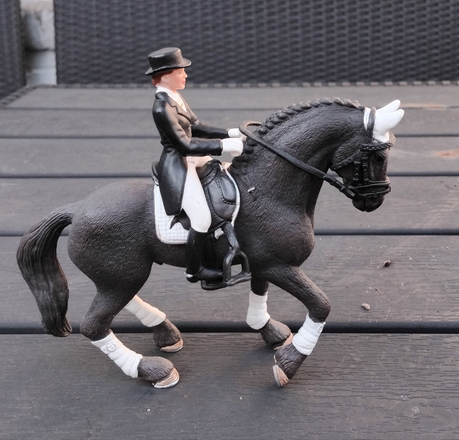 Schleich Fries wedstrijdpaard met Amazone, Ophalen of Verzenden, Zo goed als nieuw