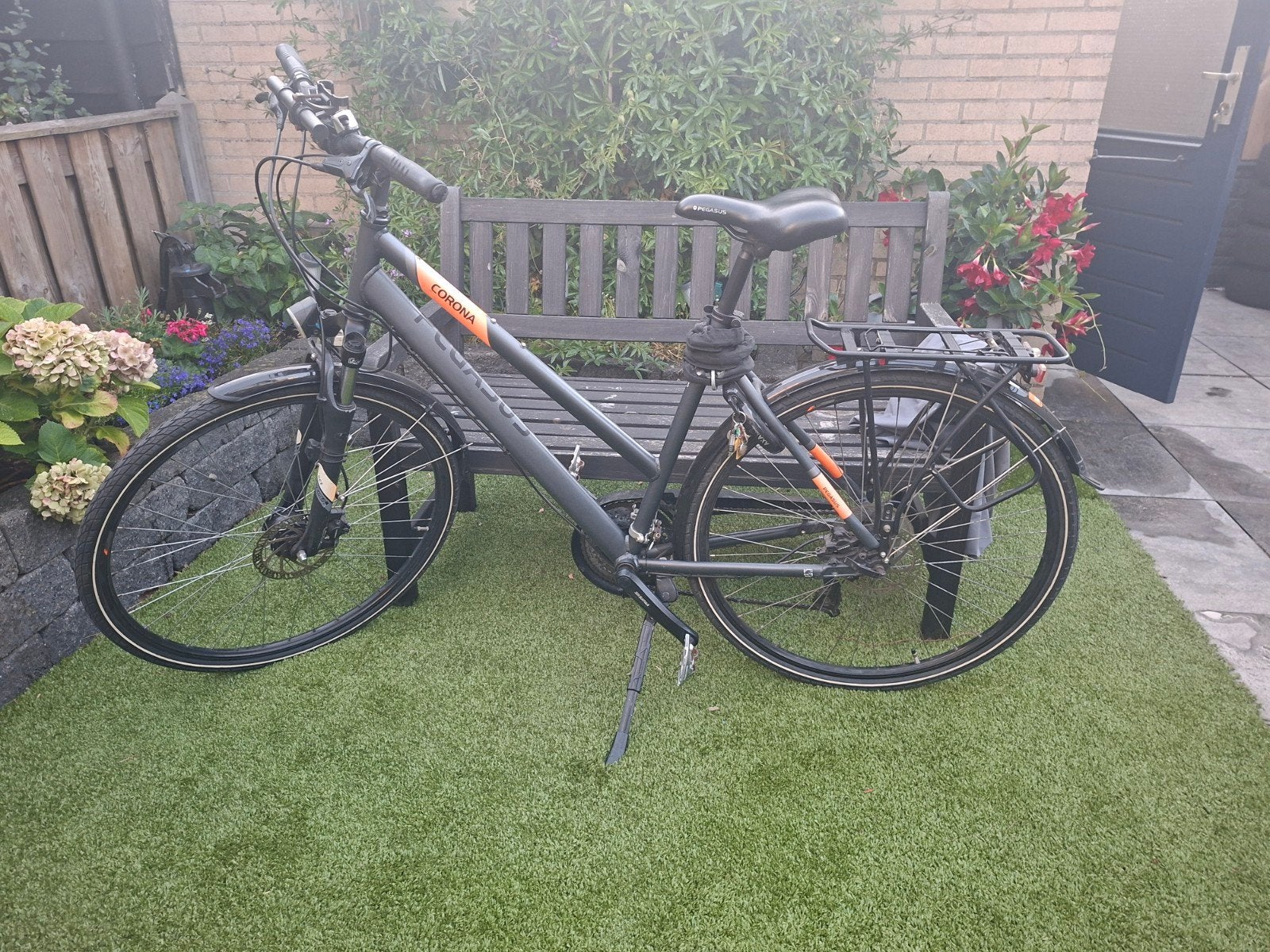 Pegasus fiets met ketting slot en dynamo verlichting, Gebruikt, Versnellingen, Schijfrem, Ophalen
