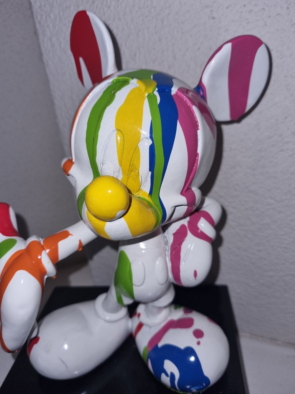 Mickey Mouse Pop-Art Sculptuur - Kleurrijke Verfdruppels, Verzamelen, Ophalen of Verzenden, Nieuw