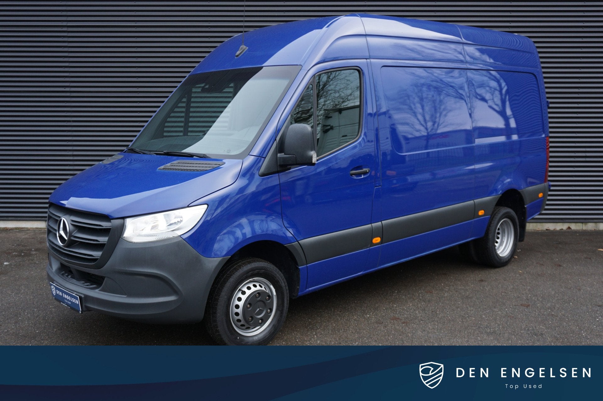 Mercedes-Benz Sprinter 516 160pk Automaat 5000kg L2H2 Dubbel, Auto's, Bestelauto's, Gebruikt, Zwart, 4 cilinders, Blauw