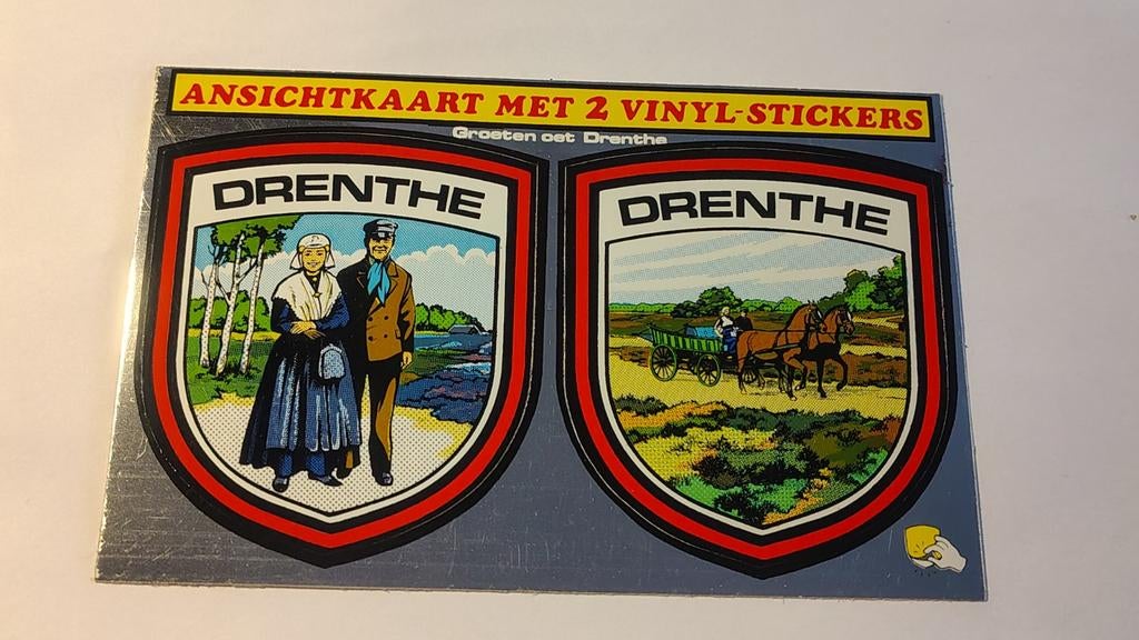 Nederland DRENTHE Sticker Ansichtkaart, Ophalen of Verzenden, 1980 tot heden, Drenthe