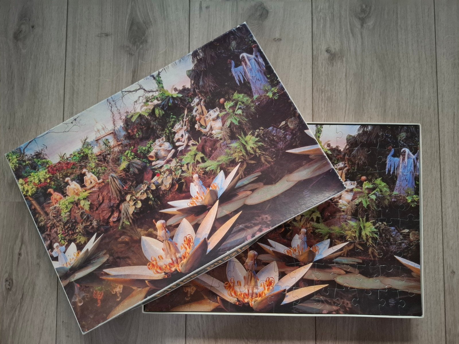 Vintage Efteling Indische waterlelies puzzel, Ophalen of Verzenden, Minder dan 500 stukjes, Gebruikt