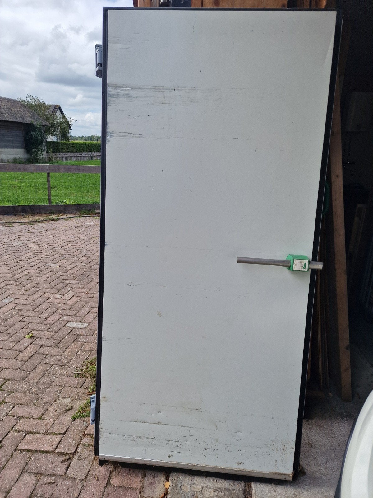 Koelceldeur - Voorzetdeur en Inzetdeur, Ophalen, Gebruikt, 60 cm of meer, 160 cm of meer