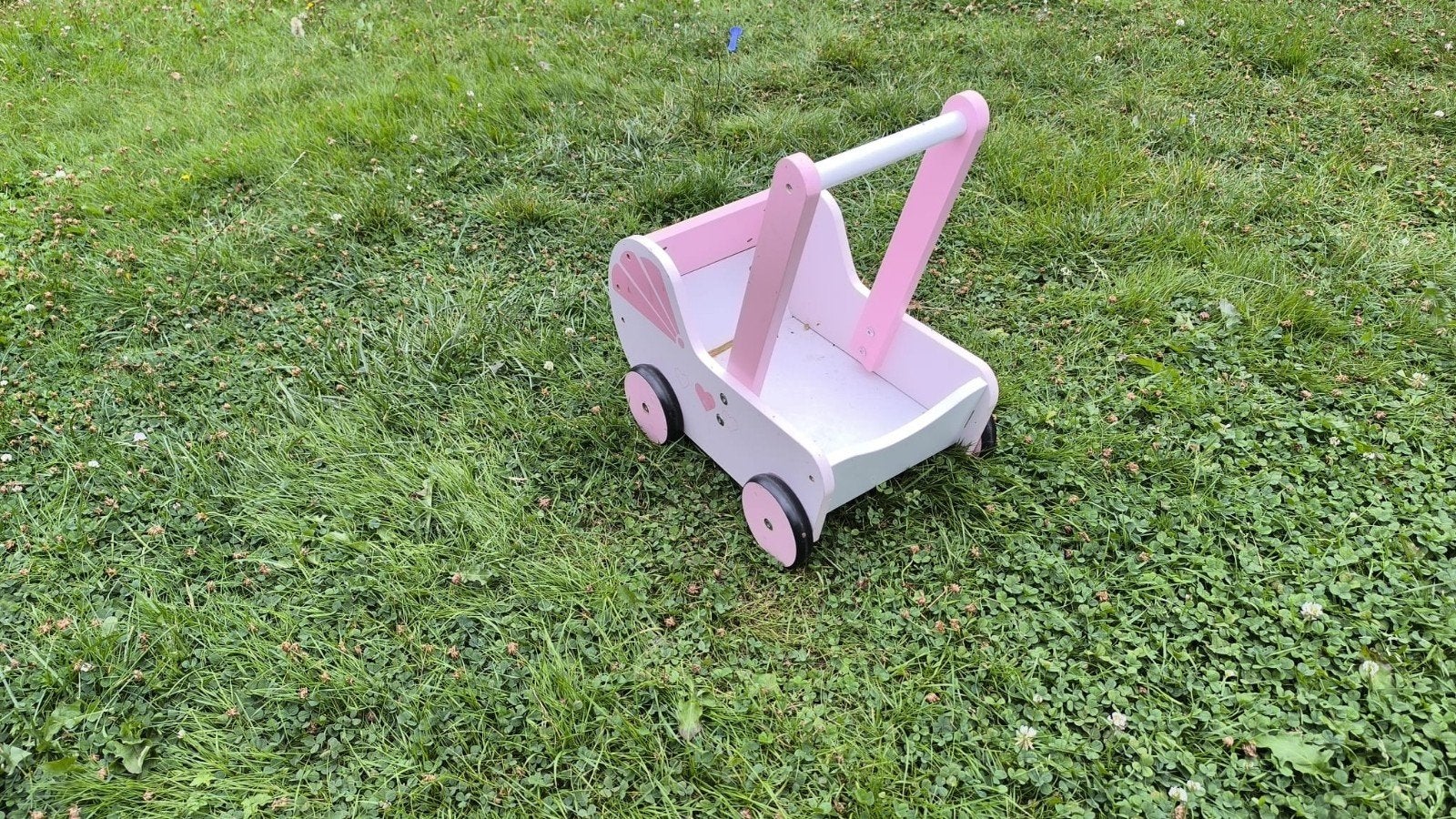 Houten loopwagentje/poppenwagen voor meisjes, roze, Ophalen, Gebruikt, Overige typen