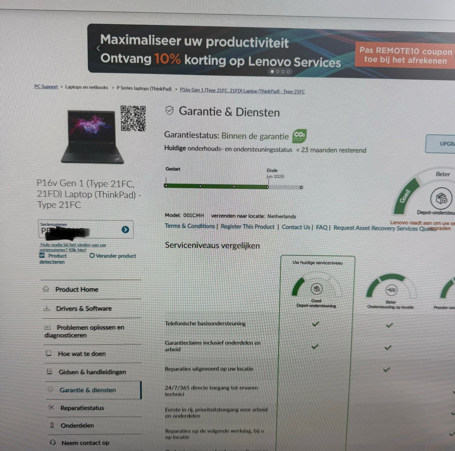 Lenovo Thinkpad P16v - zgan - garantie t/m 06-2028, Computers en Software, Windows Laptops, Met videokaart, 2 tot 3 Ghz, Ophalen of Verzenden