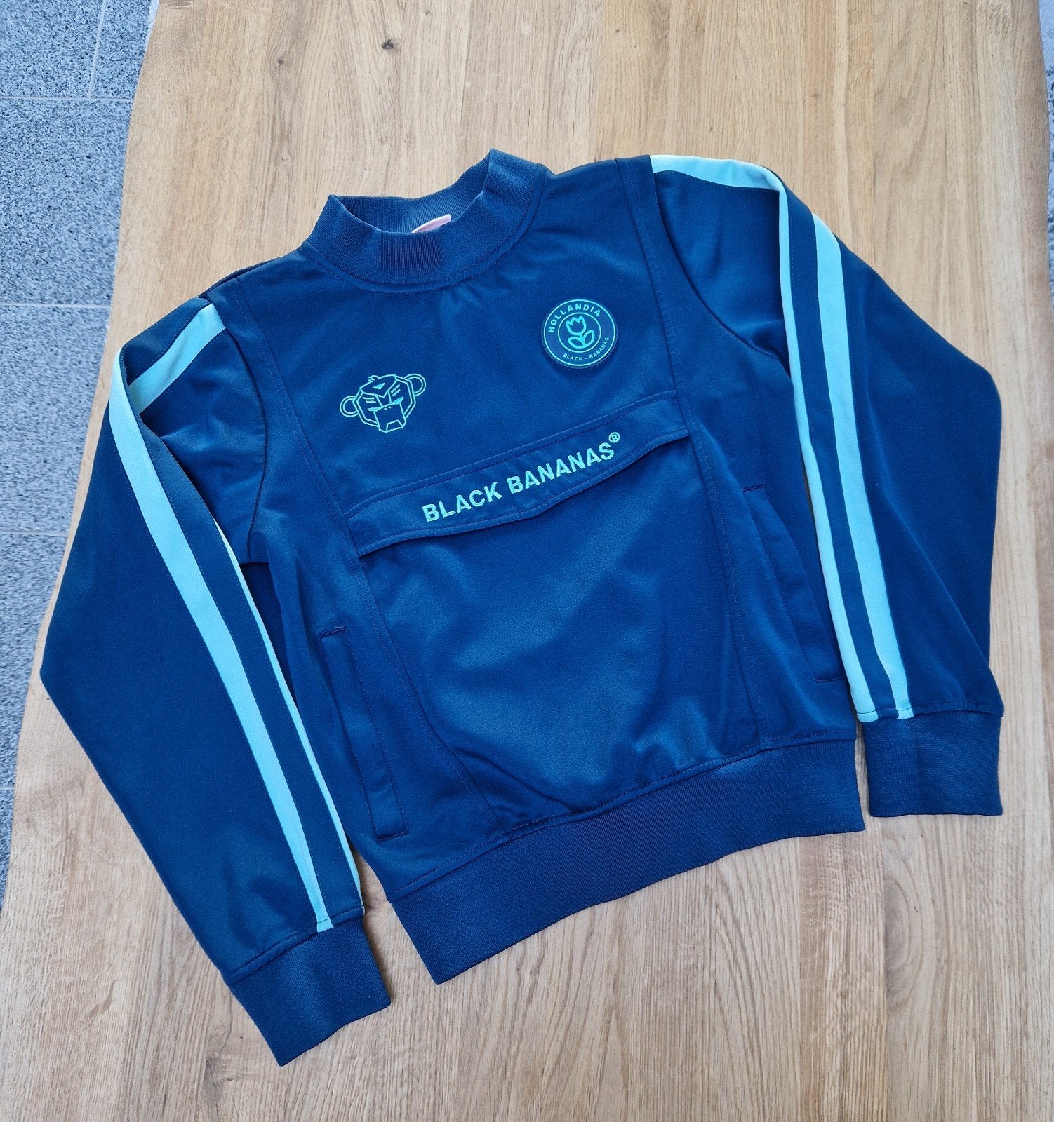 Stoere Black Bananas trui blauw/groen, maat M (158-164), Jongen of Meisje, Trui of Vest, Ophalen of Verzenden, Zo goed als nieuw