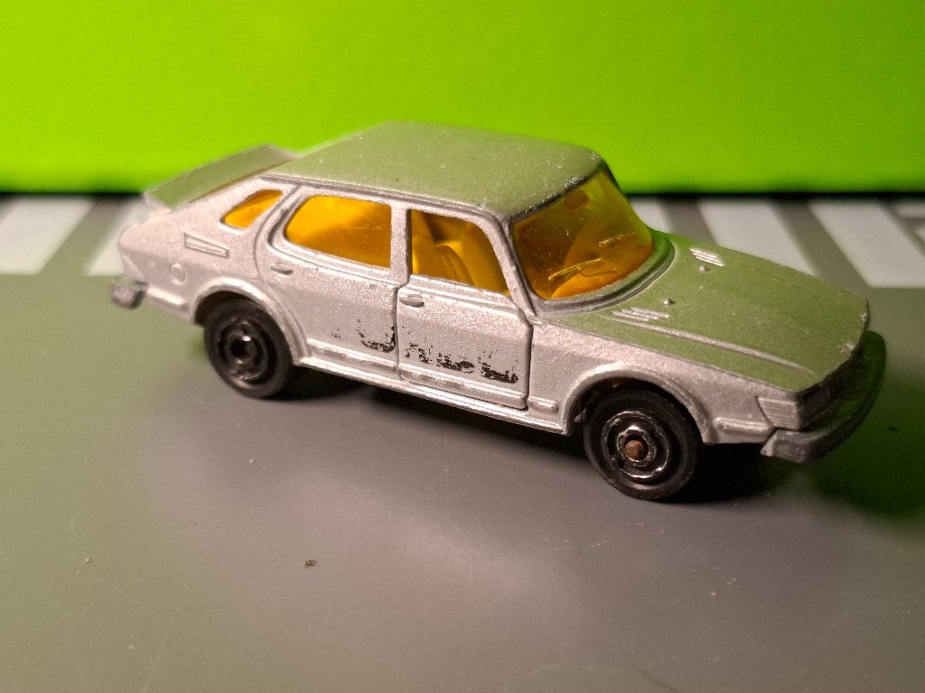 Majorette 284 - Saab 900 Turbo [zilver] 1/62, Ophalen of Verzenden, Gebruikt, Auto