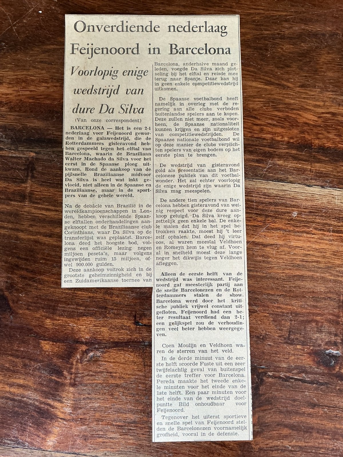Voetbal krantenartikel FC Barcelona Feyenoord maart 1967, Verzamelen, Ophalen of Verzenden, Knipsel(s)