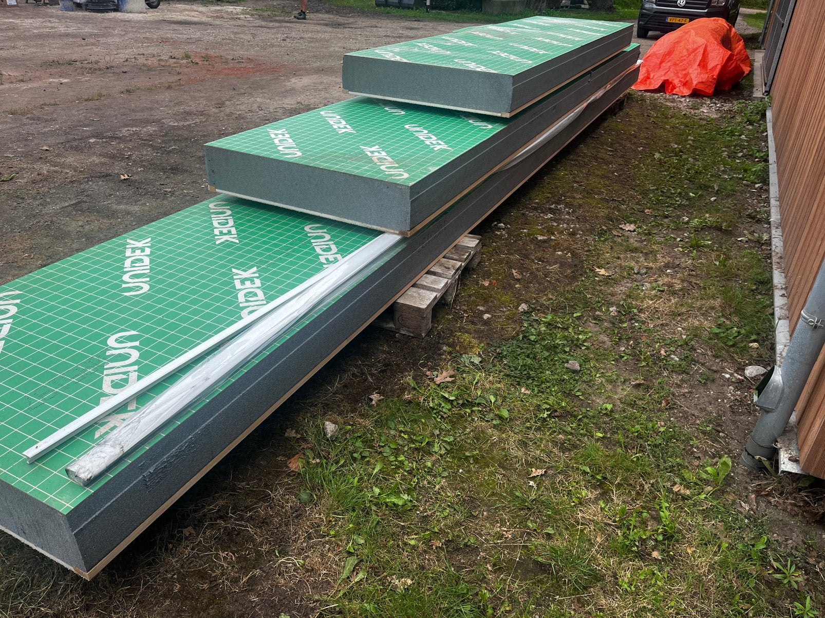 Unidek Aero light dakplaten RC 6,3 dak isolatie, Zo goed als nieuw, Hardschuim (Pir), 15 m² of meer, Ophalen
