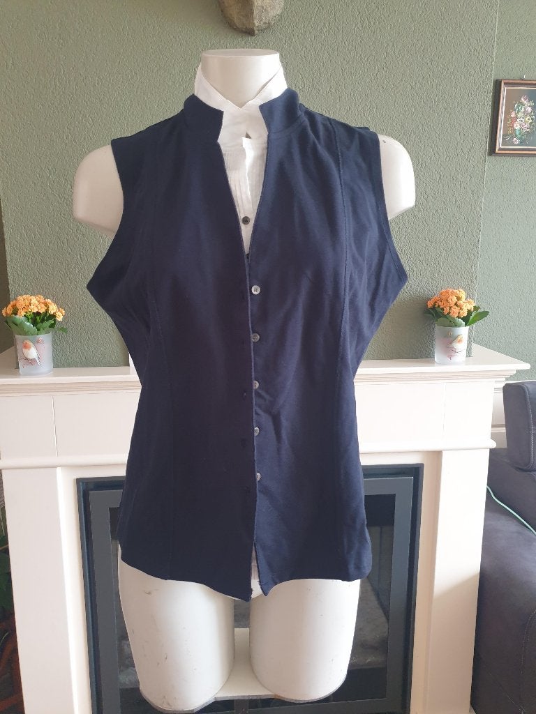 Blanche XXL chique mouwloos blauw blouse, Maat 46/48 (XL) of groter, Zo goed als nieuw, Blanche, Verzenden