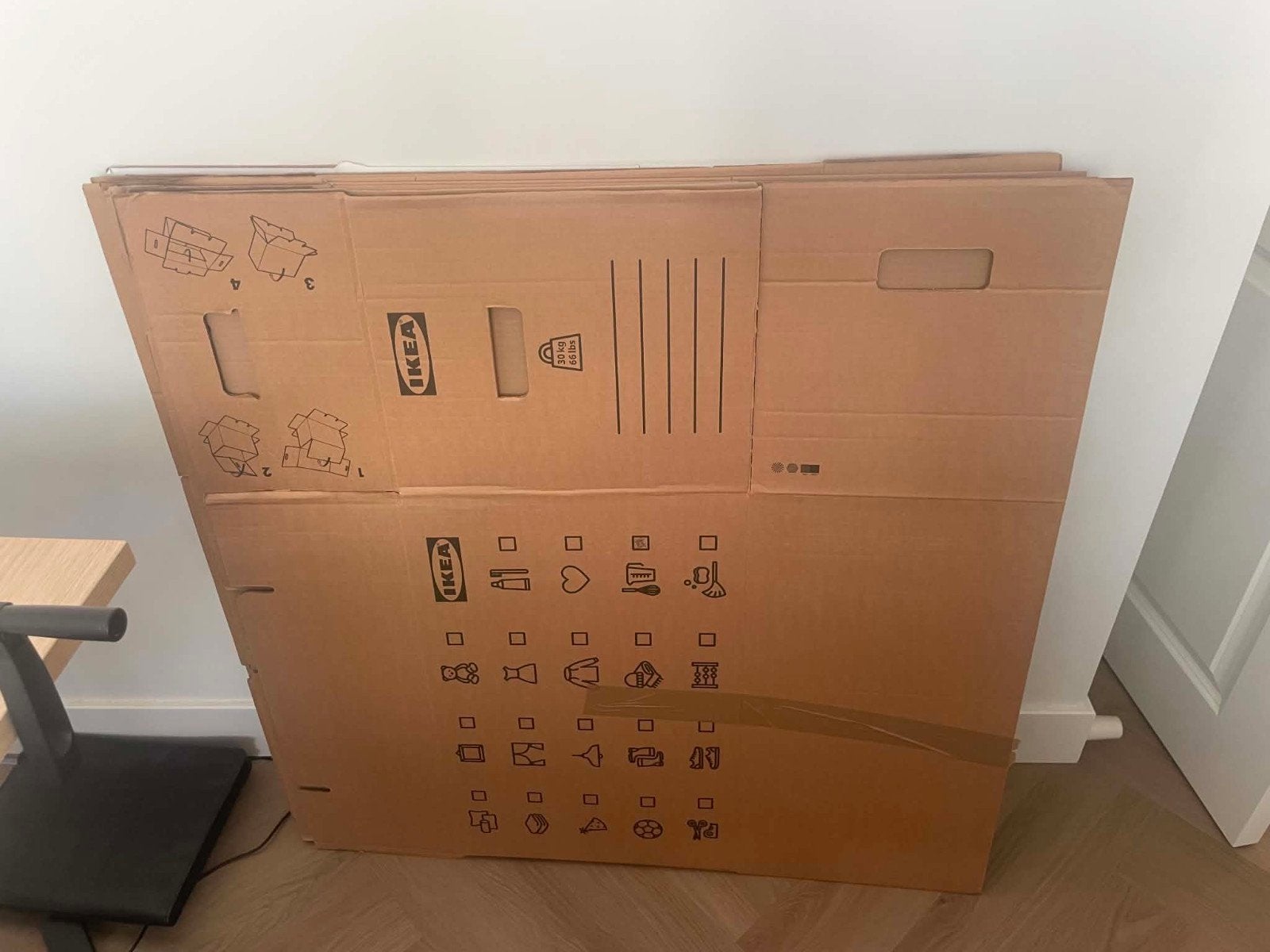 Verhuisdozen: 5x IKEA, 1x Praxis 70L (tot 30kg), Ophalen, 40 tot 60 cm, 75 tot 100 cm, 50 cm of meer