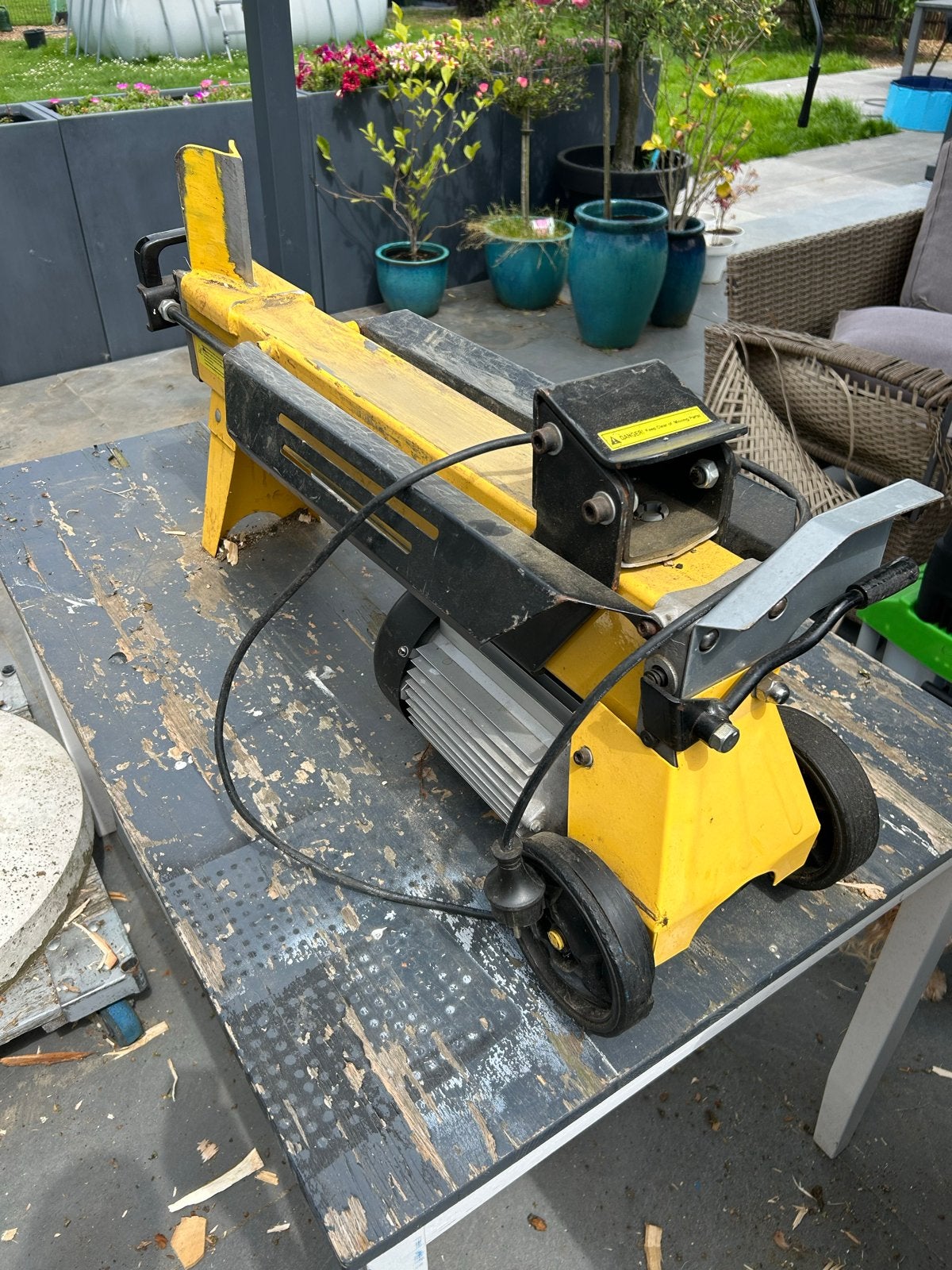 Elektrische Houtklover - Krachtige Houtbewerking 5 ton, Ophalen of Verzenden, Gebruikt