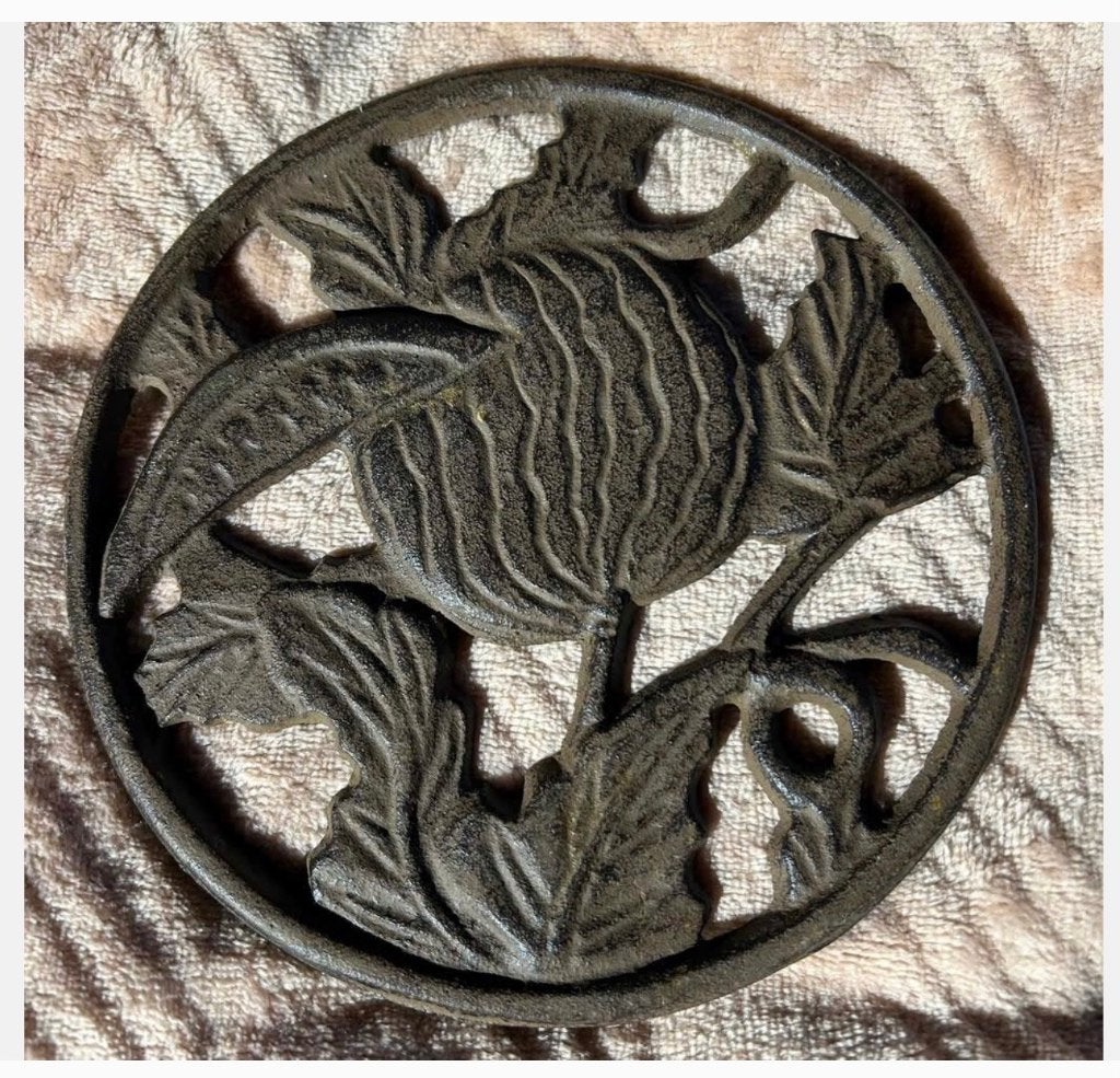 Vintage Gietijzeren onderzetter 17 cm, Ophalen of Verzenden
