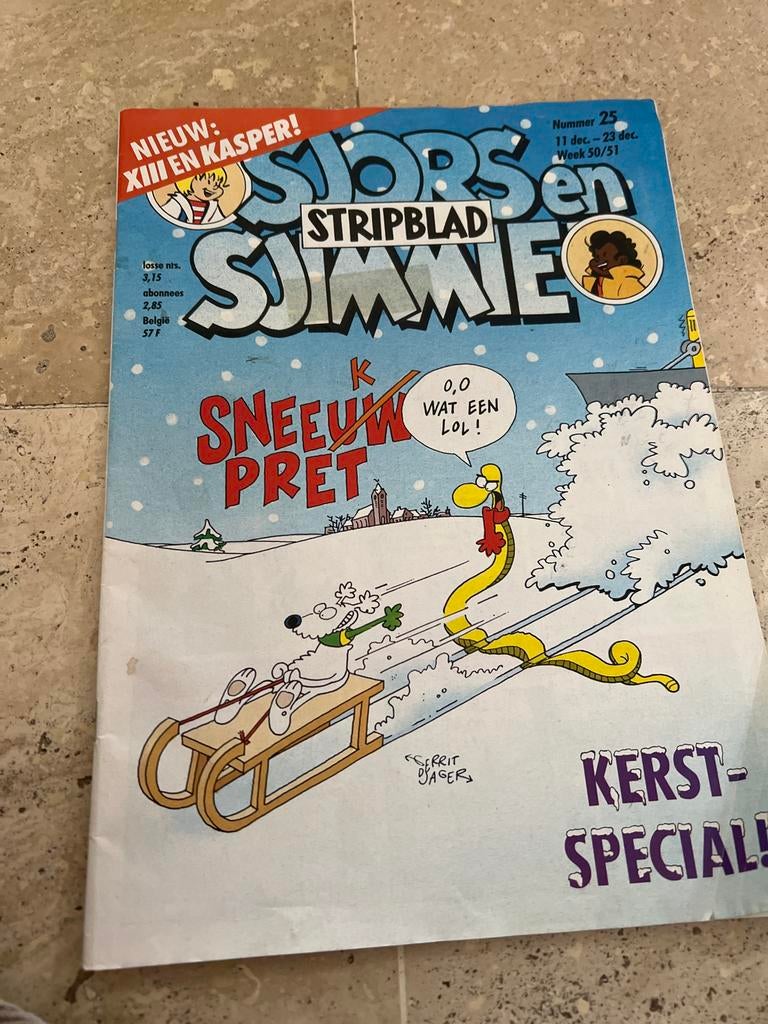 Sjors en Sjimmie Stripblad - Kerst Special (Nummer 25), Eén stripboek, Ophalen of Verzenden, Gelezen